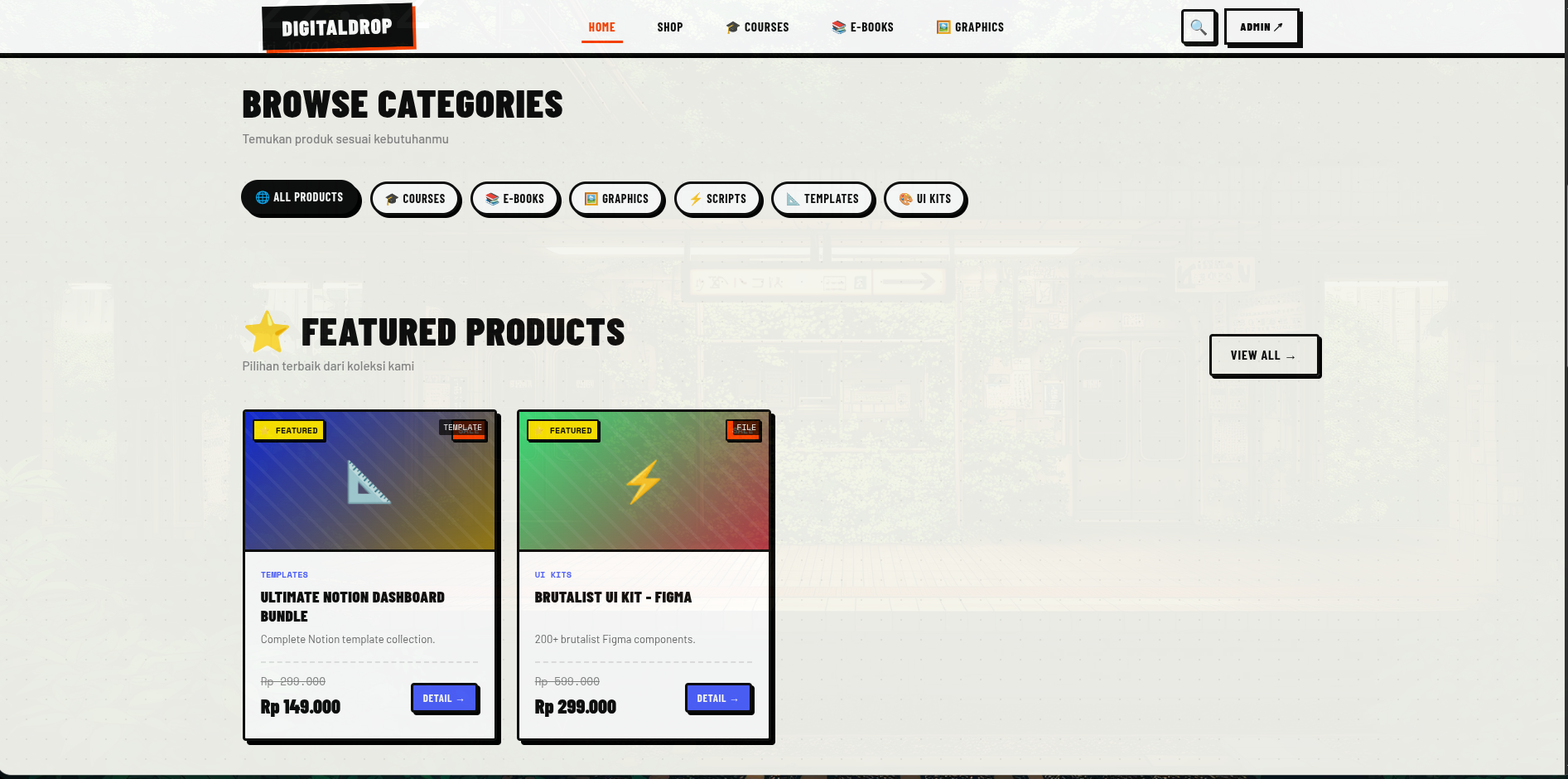 Source code DigitalDrop store