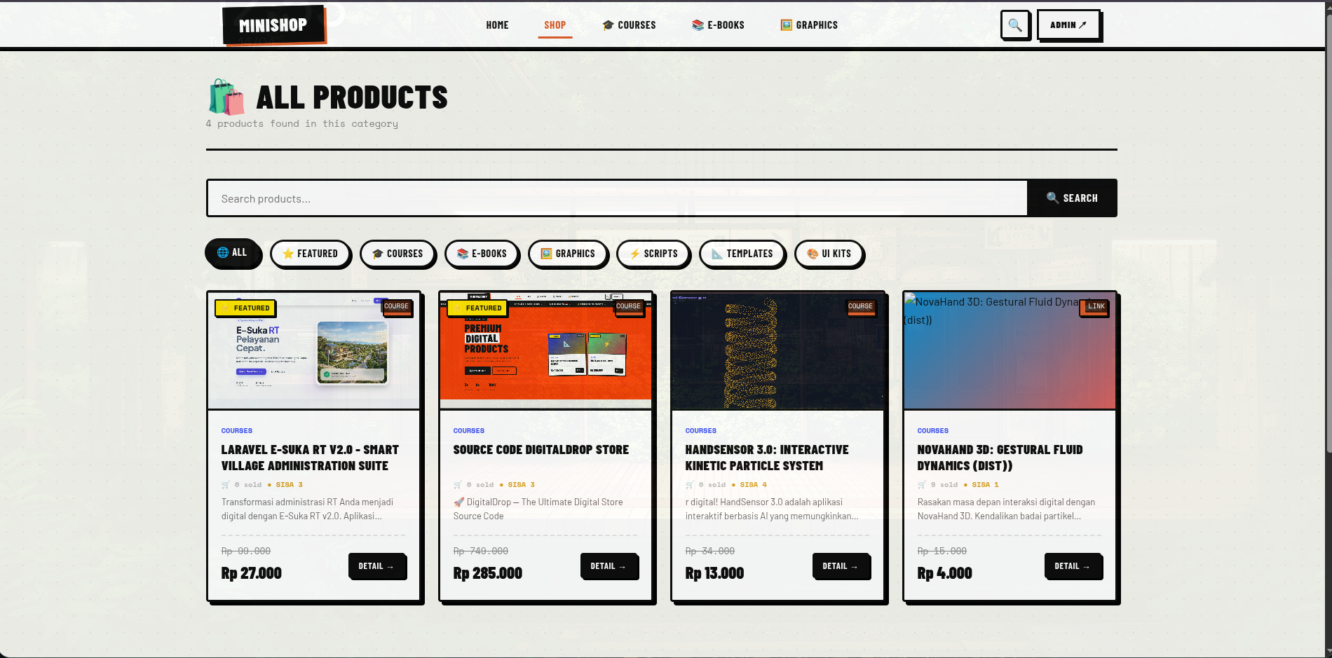 Source code DigitalDrop store